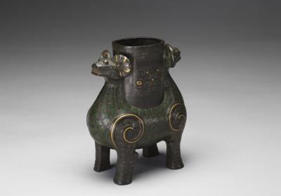 图片[2]-Inlaid joined-sheep tsun vessel, Ming to early Ch’ing dynasty-China Archive